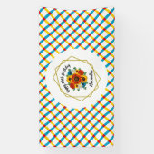 Summer Picnic Party Geometric Floral Spandoek (Verticaal)