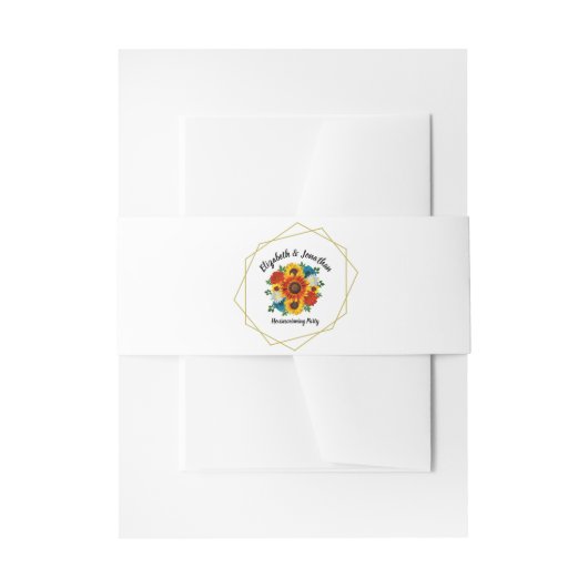 Summer Picnic Party Geometric Floral Uitnodigingen Wikkel (Voorkant Voorbeeld)