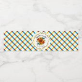 Summer Picnic Party Geometric Floral Waterfles Etiket (Enkel label)