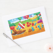 Summer Picnic Rechthoekige Sticker (Envelop)