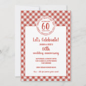 Summer Picnic Red Check Pattern Kaart (Voorkant)