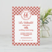 Summer Picnic Red Check Pattern Kaart (Staand voorkant)