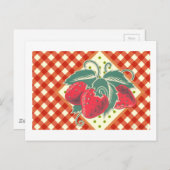 Summer Picnic Red White gebarsten Briefkaart (Voorkant / Achterkant)