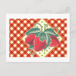 Summer Picnic Red White gebarsten Briefkaart