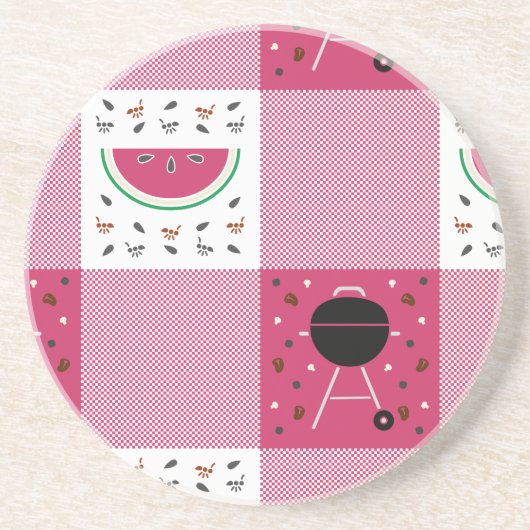 Summer Picnic Sandstone Onderzetter (Voorkant)