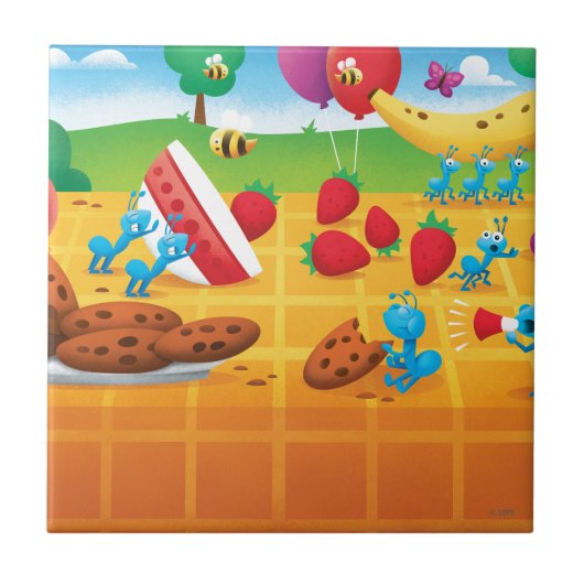 Summer Picnic Tegeltje (Voorkant)