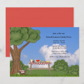 Summer Picnic Uitnodiging (Voorkant / Achterkant)
