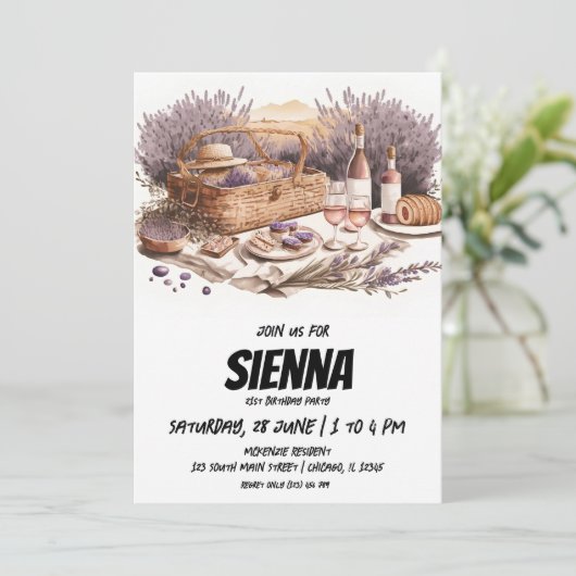 Summer Picnic Uitnodiging (Staand voorkant)