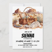 Summer Picnic uitzicht Invitation Kaart (Voorkant)