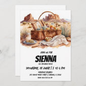 Summer Picnic uitzicht Invitation Kaart (Voorkant / Achterkant)