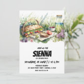 Summer Picnic uitzicht Uitnodiging (Staand voorkant)