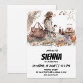 Summer Picnic Victoriaans stijl Uitnodiging (Voorkant / Achterkant)