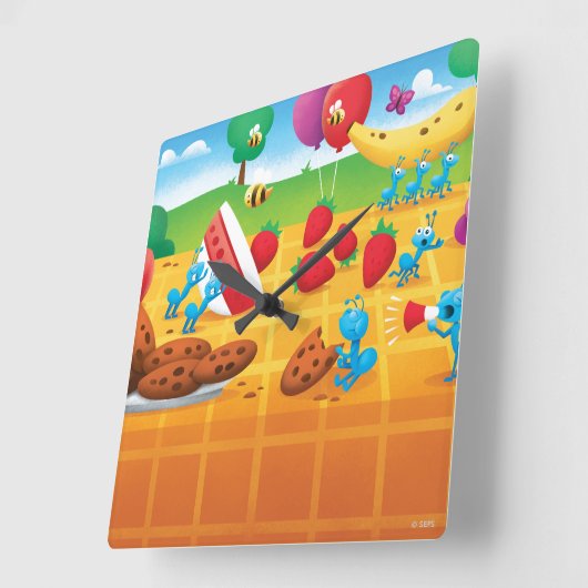 Summer Picnic Vierkante Klok (Hoek)