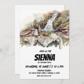 Summer Picnic waterfall uitzicht Invitation Kaart (Voorkant / Achterkant)