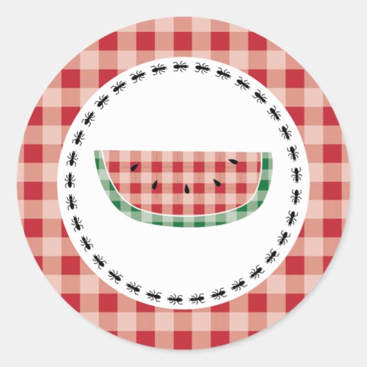 {Summer Picnic} Watermeloen Stickers - Rood (Voorkant)