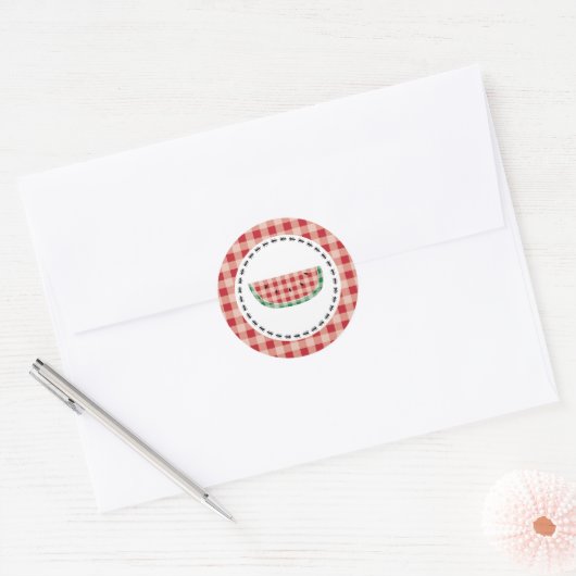 {Summer Picnic} Watermeloen Stickers - Rood (Envelop)