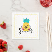 Summer Pineapple and Polka Dots Servet (Insitu)