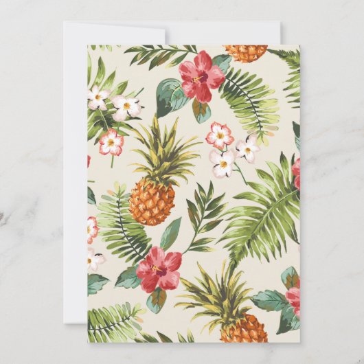 Summer Pineapple Graduation Party Uitnodiging (Achterkant)
