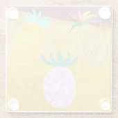 Summer Pineapple Luau Glazen Onderzetter (Achterkant)