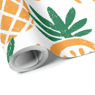 Summer Pineapple Pattern Cadeaupapier