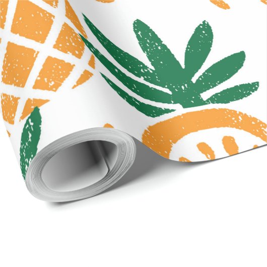 Summer Pineapple Pattern Cadeaupapier (Rol Hoek)