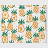 Summer Pineapple Pattern Cadeaupapier (Vlak)