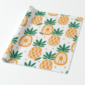 Summer Pineapple Pattern Cadeaupapier (Uitgerold)