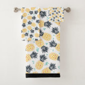 Summer Pineapple Print Towel Set Bad Handdoek (Insitu)