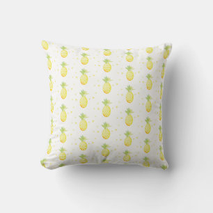 Summer Pineapple Sweet Tropical Waterverf Pattern Kussen
