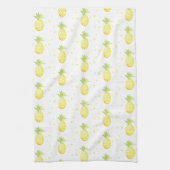 Summer Pineapple Sweet Tropical Waterverf Pattern Theedoek (Verticaal)