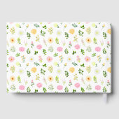 Summer Pink and Yellow Floral Baby Shower Gastenboek (Achterkant)