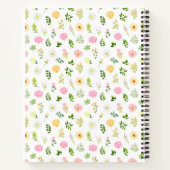 Summer Pink and Yellow Floral Recipe Book Notitieboek (Achterkant)