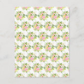 Summer Pink and Yellow Floral Wedding Details Informatiekaartje (Achterkant)