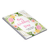Summer Pink and Yellow Floral Wedding Planner Notitieboek (Rechterzijde)