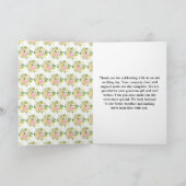 Summer Pink and Yellow Flowers and Foliage Bedankkaart (Binnen)