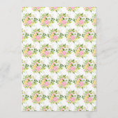 Summer Pink and Yellow Flowers Wedding Menu (Achterkant)