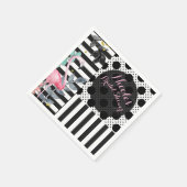 Summer Pink Flamingo Polka Dot Fun Funky Party Servet (Hoek)