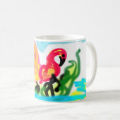 Summer  pink flamingos lovely  koffiemok (Voorkant rechts)