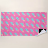 Summer Pink Ice-crème Pop Strandlaken (Voorkant)