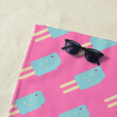 Summer Pink Ice-crème Pop Strandlaken (In situ)