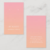 Summer Pink Oranje Ombre Earring Display Card Visitekaartje (Voorkant / Achterkant)