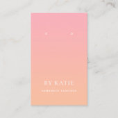 Summer Pink Oranje Ombre Earring Display Card Visitekaartje (Voorkant)
