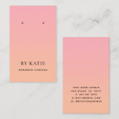 Summer Pink Oranje Ombre Earring Display Card Visitekaartje (Voorkant / Achterkant)