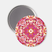 Summer Pink Red Star voor Summertime Magneet (Voorkant / Achterkant)