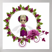 Summer Pink Rose Fae Poster (Voorkant)