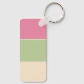 Summer Pink, Sage Green & Script Naam Sleutelhanger (Achterkant)