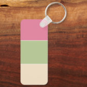 Summer Pink, Sage Green & Script Naam Sleutelhanger (Achterkant)
