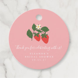 Summer  Pink Strawberry Boho Vrijgezellenfeest Bedankjes Labels