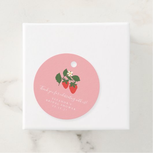 Summer  Pink Strawberry Boho Vrijgezellenfeest Bedankjes Labels (In situ)