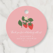 Summer  Pink Strawberry Boho Vrijgezellenfeest Bedankjes Labels (Voorkant)